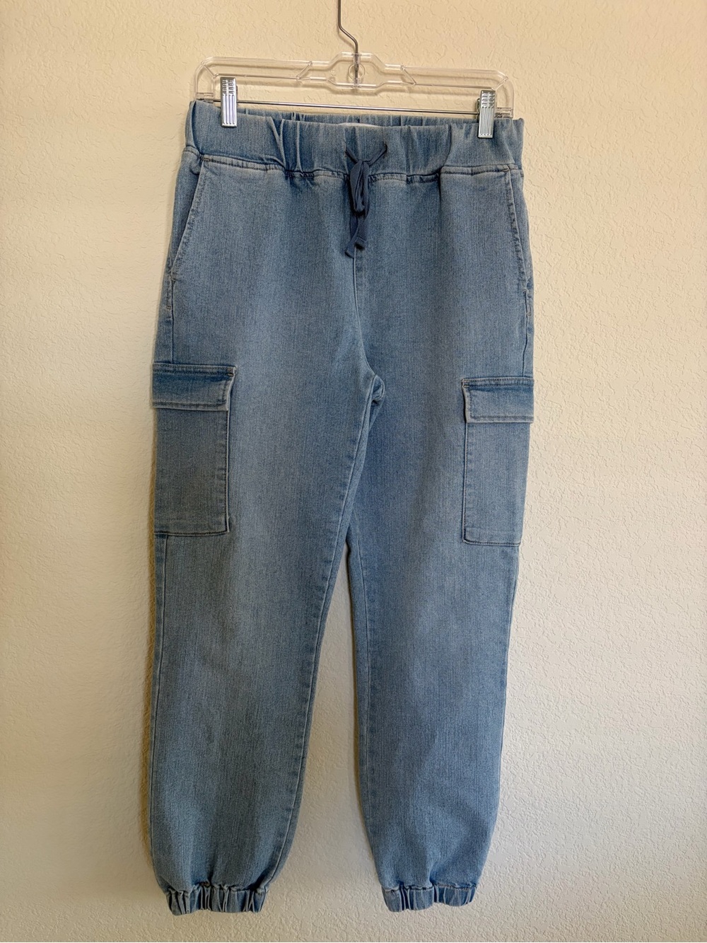 Tinseltown Light Blue Denim Drawstring Pants Size Small